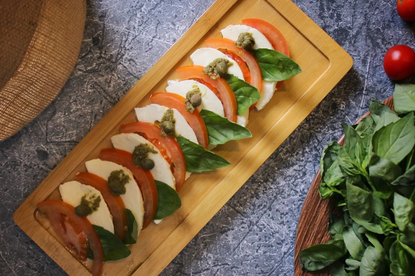 Mozzarella, pomodoro e basilico